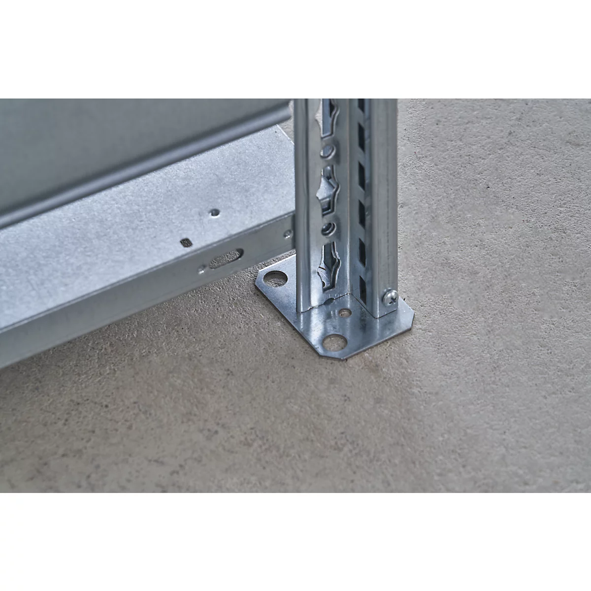 Rayonnage à emboîter MULTIplus150 Express - module de base - l. 1000 x P 300 x H 2000 mm - 5 étagères - capacité de charge par étagère 150 kg - acier - galvanisé