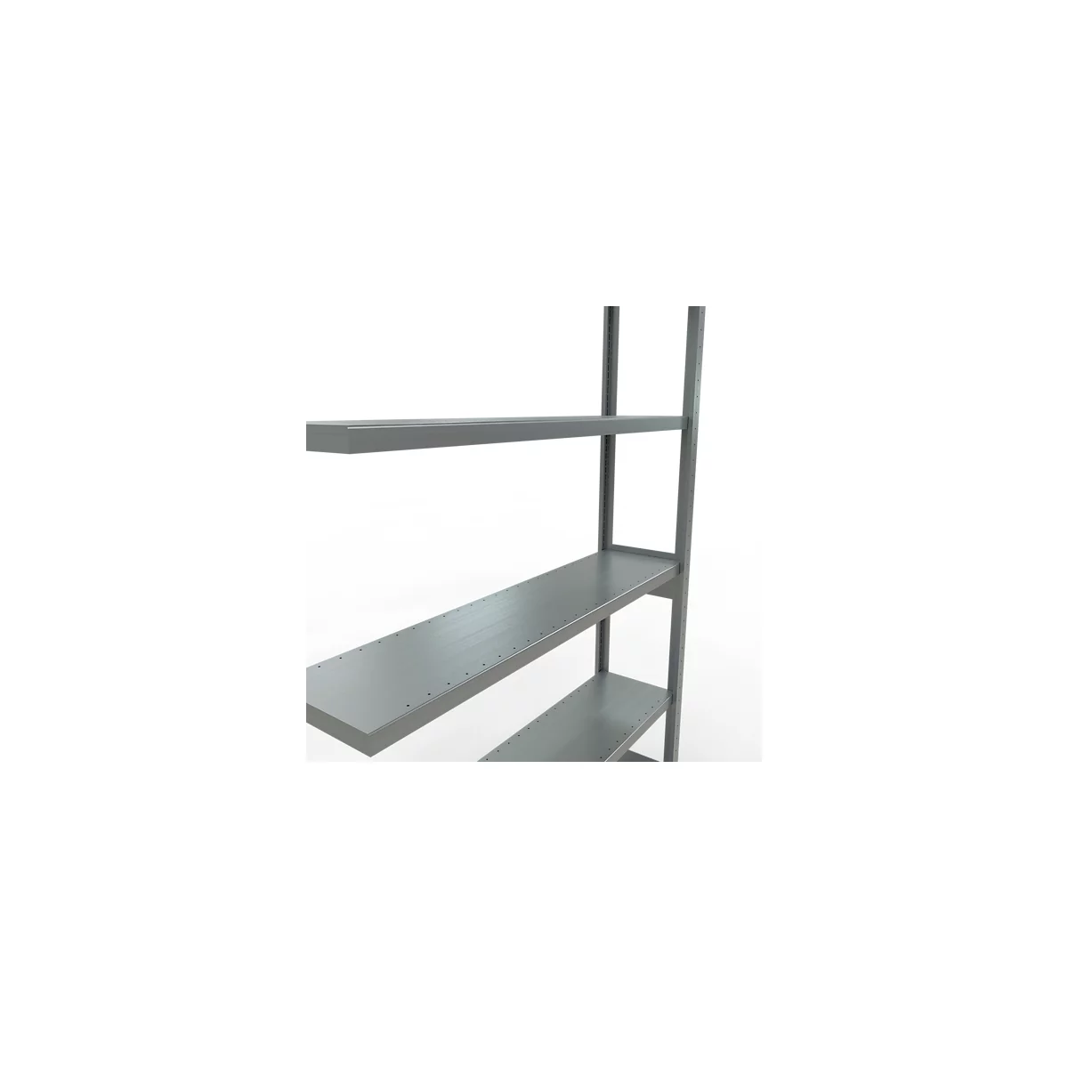 Rayonnage à emboîter MULTIplus250 - module d'extension - l. 1300 x P 300 x H 3000 mm - 6 étagères - capacité de charge par étagère 250 kg - acier - galvanisé