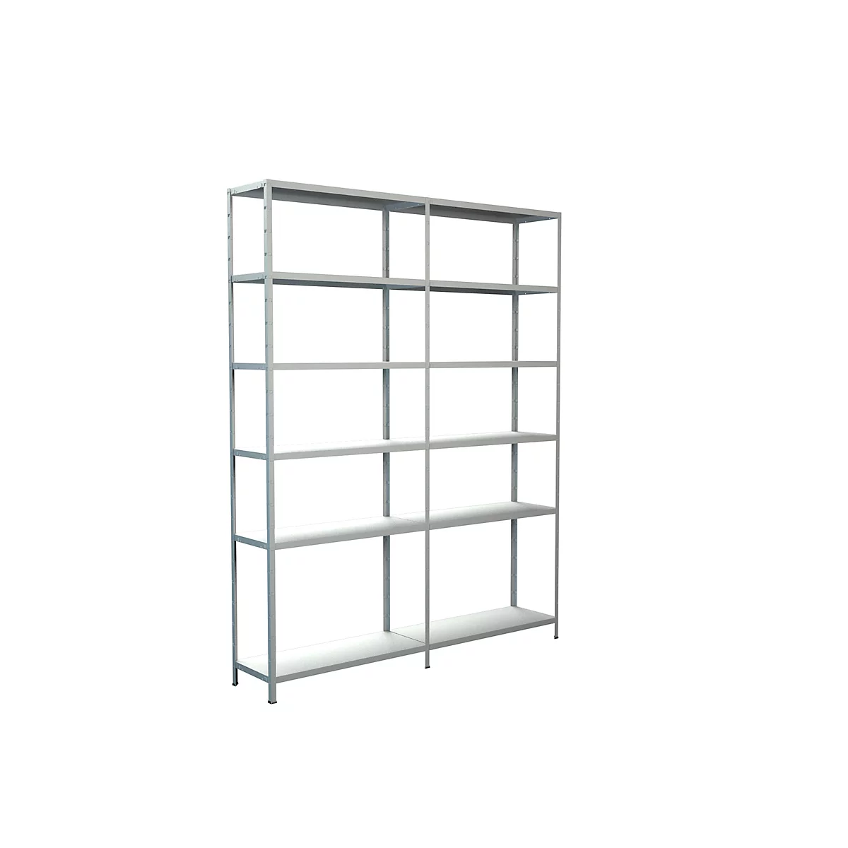 Rayonnage à emboîter, sans vis, l. 1800 x P 350 x H 2300 mm, blanc
