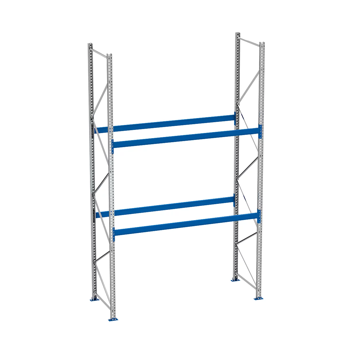 Rayonnage à palettes PR 600, module de base, H 4700 mm, max. 800 kg, 2 traverses