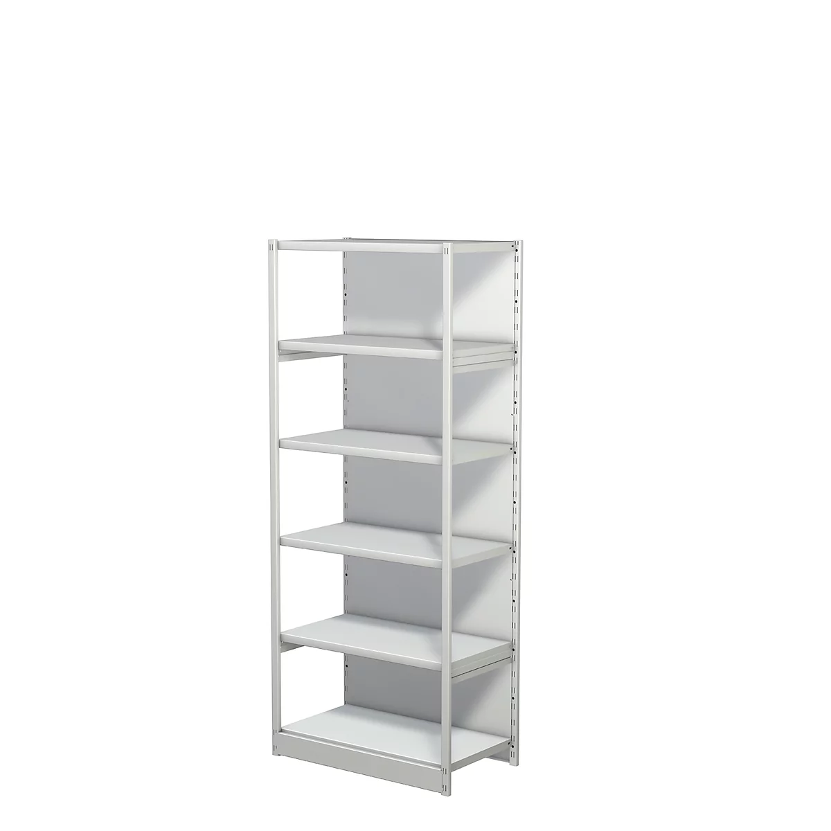 Rayonnage complet 500 T PROGRESS, module de base, avec panneau arrière, H 1900 x l. 750 x P 440 mm