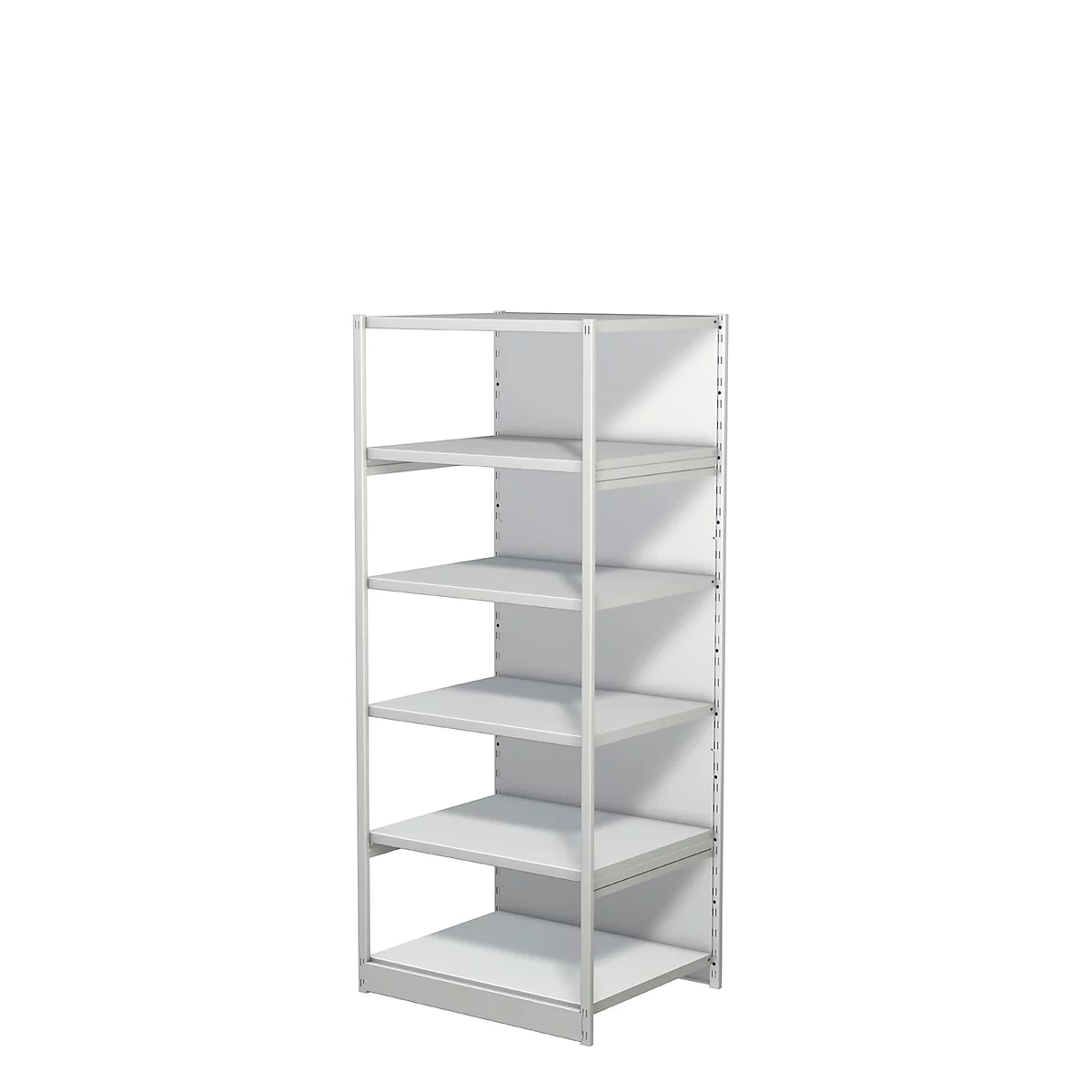Rayonnage complet 500 T PROGRESS, module de base, avec panneau arrière, H 1900 x l. 750 x P 640 mm