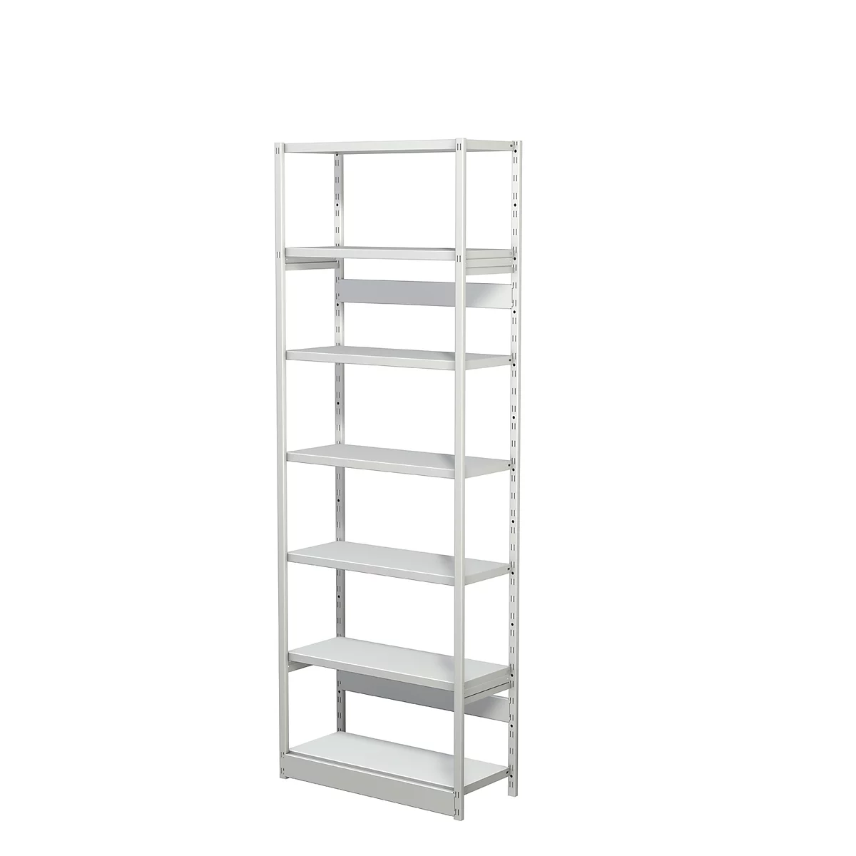 Rayonnage complet 500 T PROGRESS, module de base, sans panneau arrière, H 2250 x l. 750 x P 340 mm