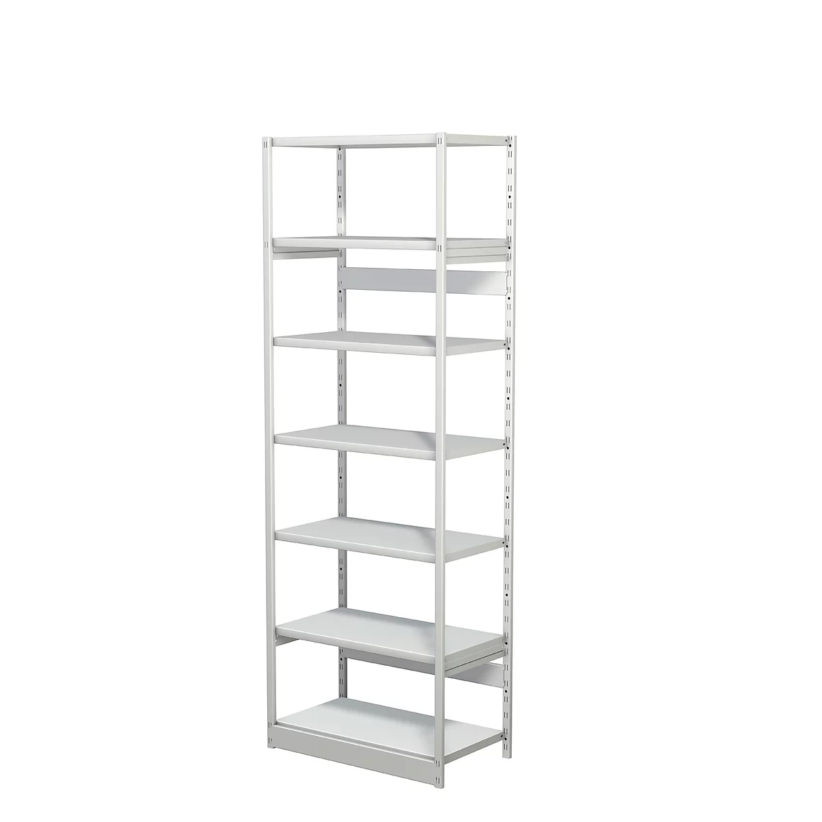 Rayonnage complet 500 T PROGRESS, module de base, sans panneau arrière, H 2250 x l. 750 x P 440 mm