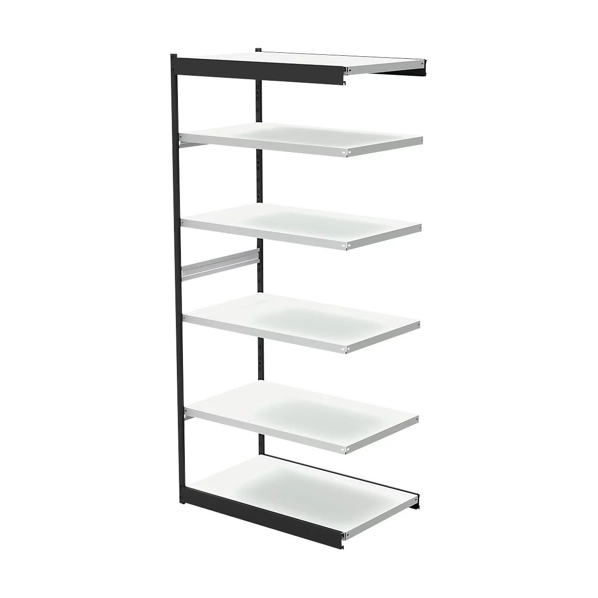Rayonnage d’archives PROGRESS 2000, en acier, sans fond, l. 1000 x P 600 x H 2250 mm, cadre noir
