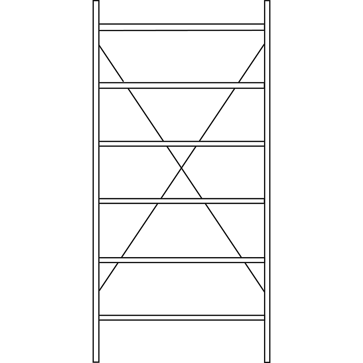 Rayonnage de base R 3000, 6 tablettes, l. 1055 mm x P 800 mm, étagères laquées