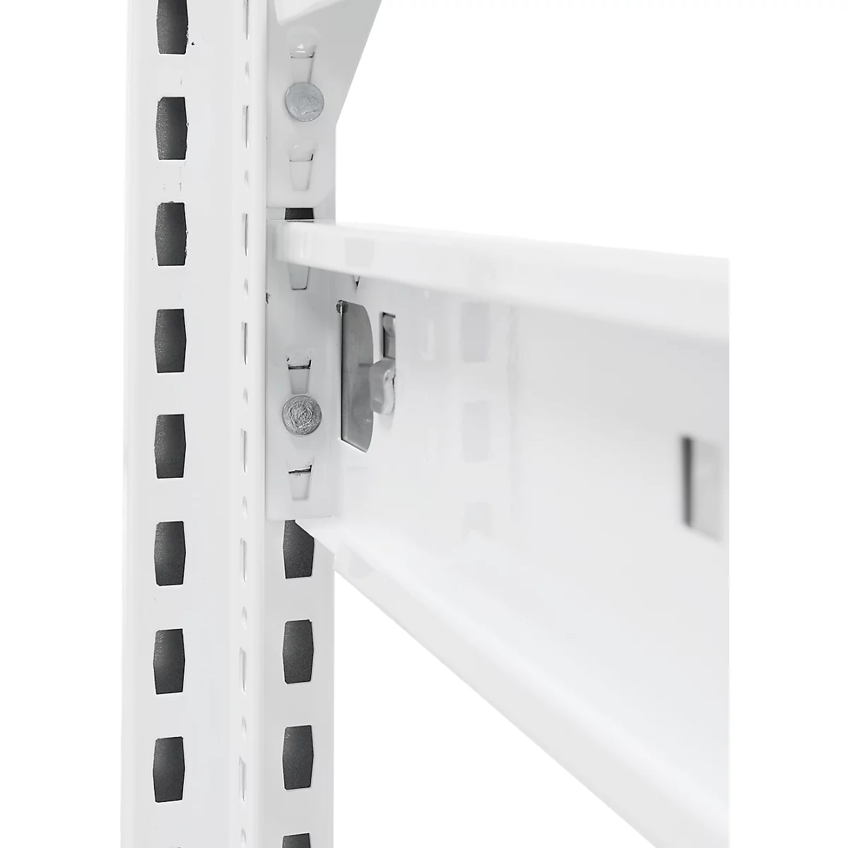 Rayonnage emboîtable ORDO Home, rayonnage de base, 3 tablettes, multifonctionnel, mobile, L 1060 x P 435 x H 1750 mm, blanc trafic RAL 9016