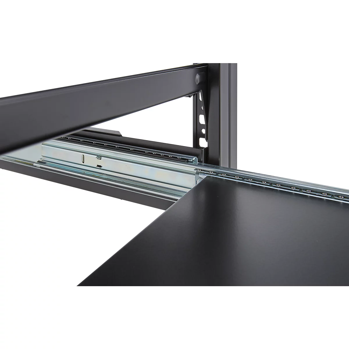 Rayonnage emboîtable ORDO Home, rayonnage de base, 3 tablettes, multifonctionnel, mobile, L 1060 x P 435 x H 1750 mm, noir profond mat RAL 9005