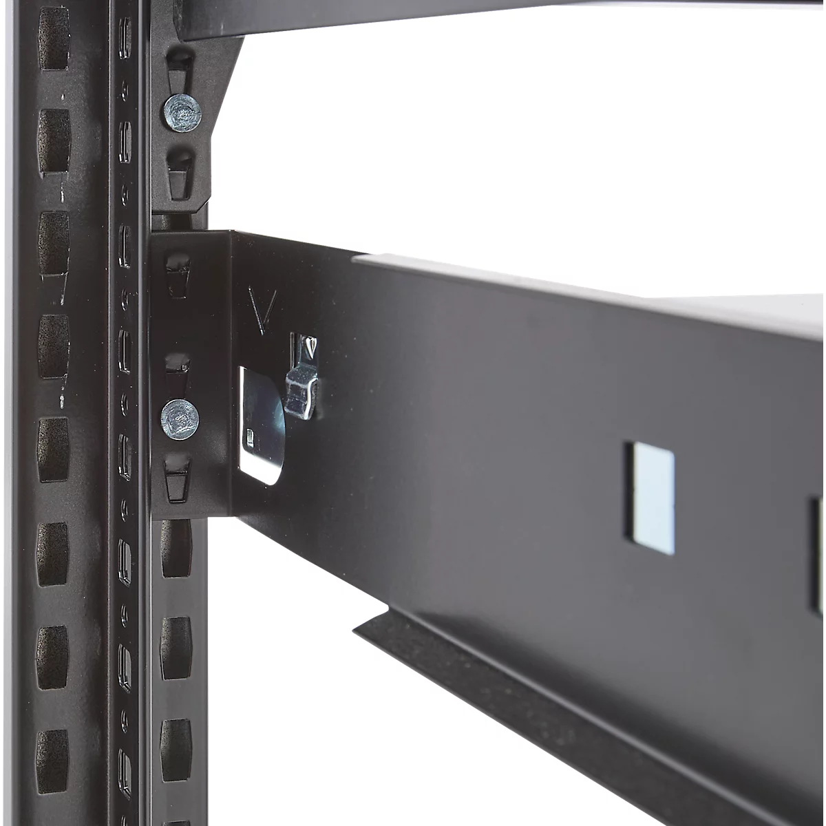 Rayonnage emboîtable ORDO Home, rayonnage de base, 3 tablettes, multifonctionnel, mobile, L 1060 x P 435 x H 1750 mm, noir profond mat RAL 9005