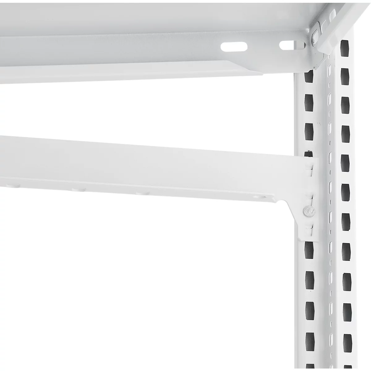 Rayonnage emboîtable ORDO Professional - acier - élément de base – modulaire – charge admissible 1200 kg - l. 1060 x P 535 x H 2000 mm - avec 5 tablettes – blanc trafic RAL 9016