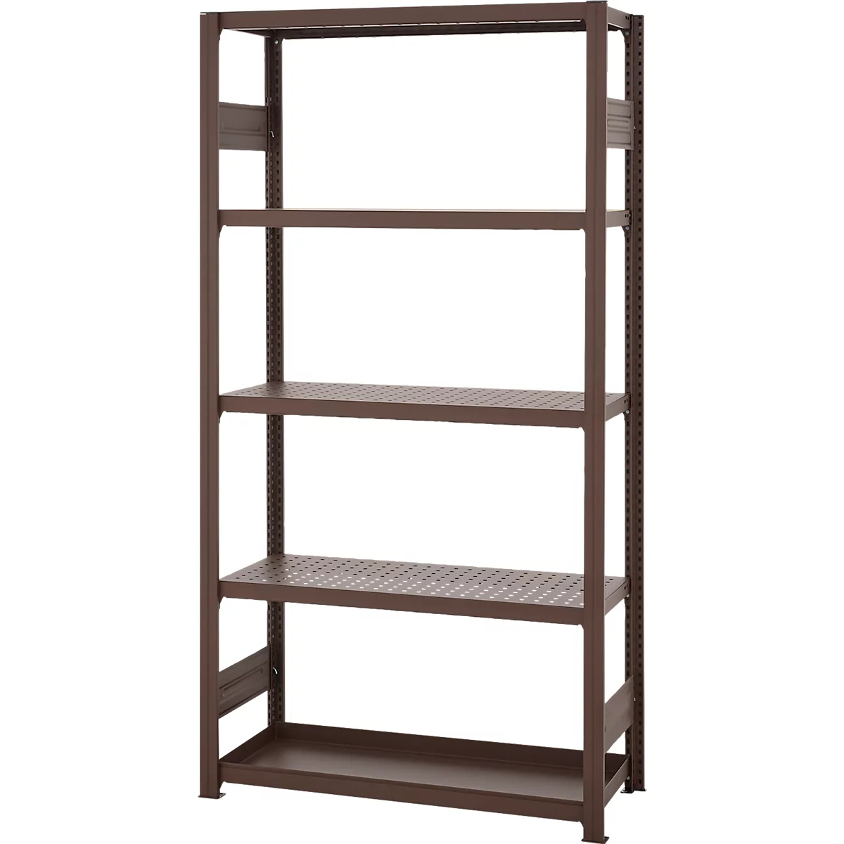 Rayonnage emboîtable pour plantes ou tous usages ORDO Flex - acier - modulaire - l. 1060 x P 435 x H 2000 mm - charge admissible 1200 kg - revêtement époxy - rouille brun