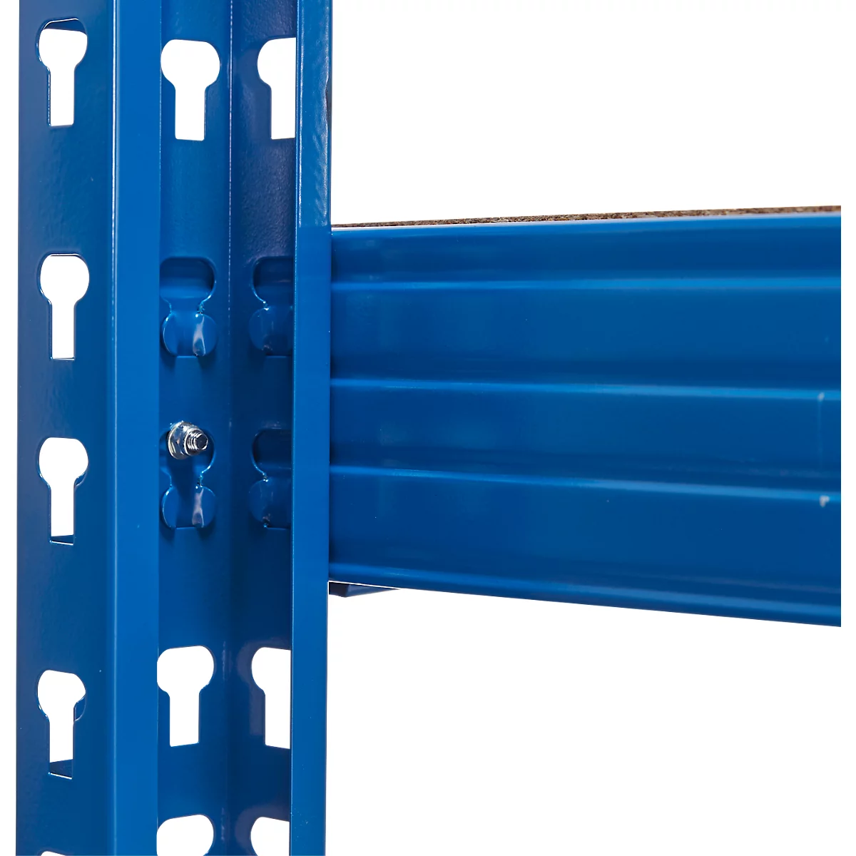 Rayonnage longue portée - module de base - l. 1600 x P 600 mm - 4 étagères - laqué époxy - bleu ciel RAL 5015