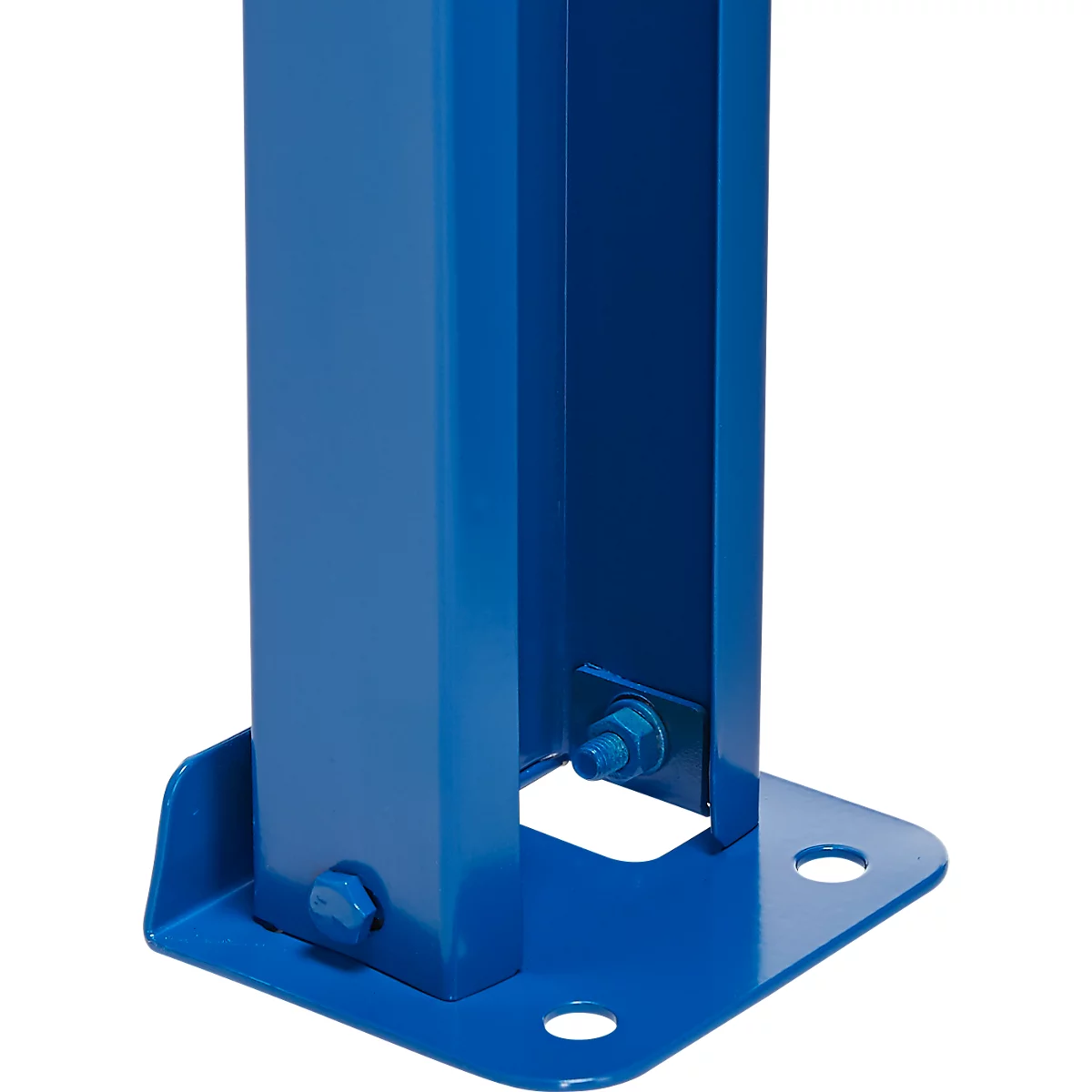 Rayonnage longue portée - module de base - l. 1600 x P 600 mm - 4 étagères - laqué époxy - bleu ciel RAL 5015
