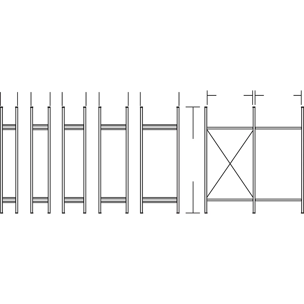 Rayonnage modulaire R 3000, cadre, H 2278 x P 300 mm