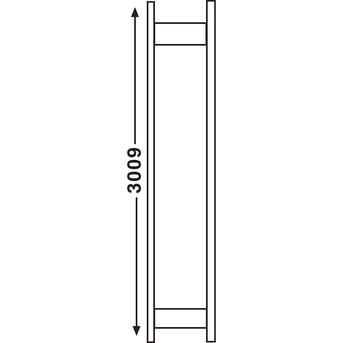 Rayonnage modulaire R 3000, cadre, H 2967 x P 800 mm