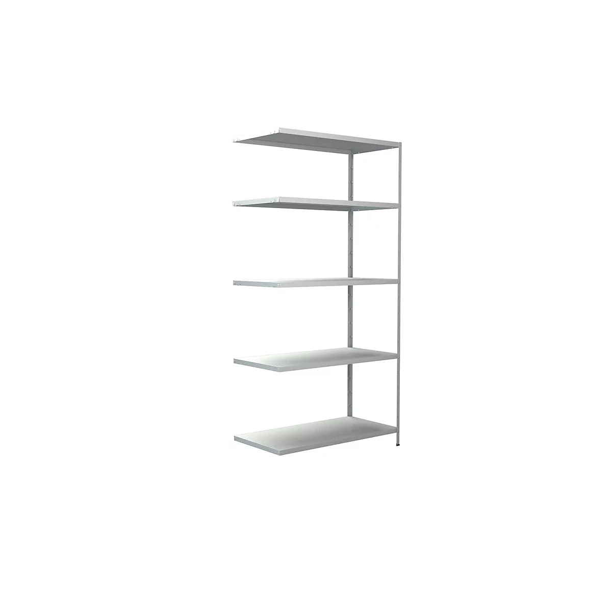 Rayonnage sans boulon dans un système modulaire, rayonnage d'appoint, 1000 x 500 x 2000 mm, blanc