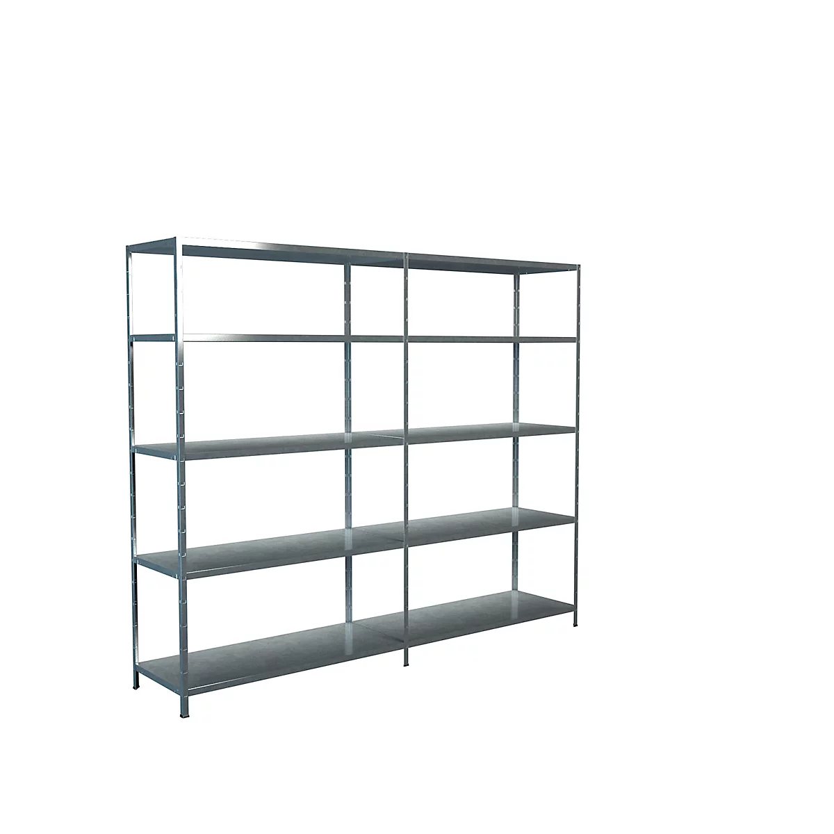 Rayonnage sans boulon, H 2000 x L 2400 x P 500 mm, galvanisé