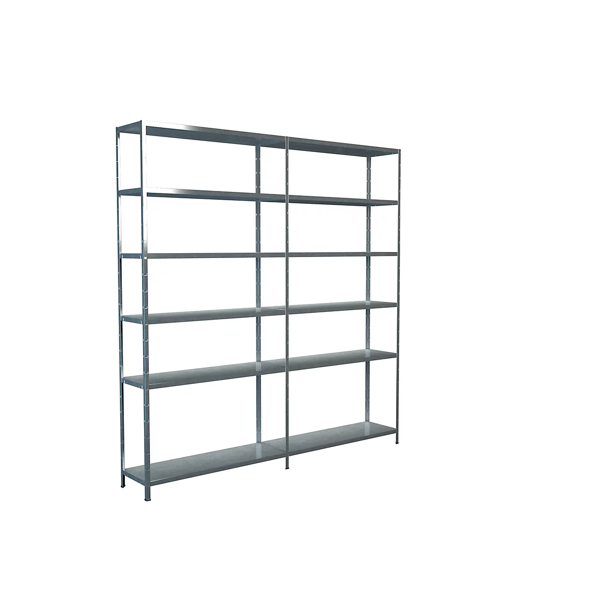 Rayonnage sans boulon, H 2300 x L 2200 x P 350 mm, galvanisé