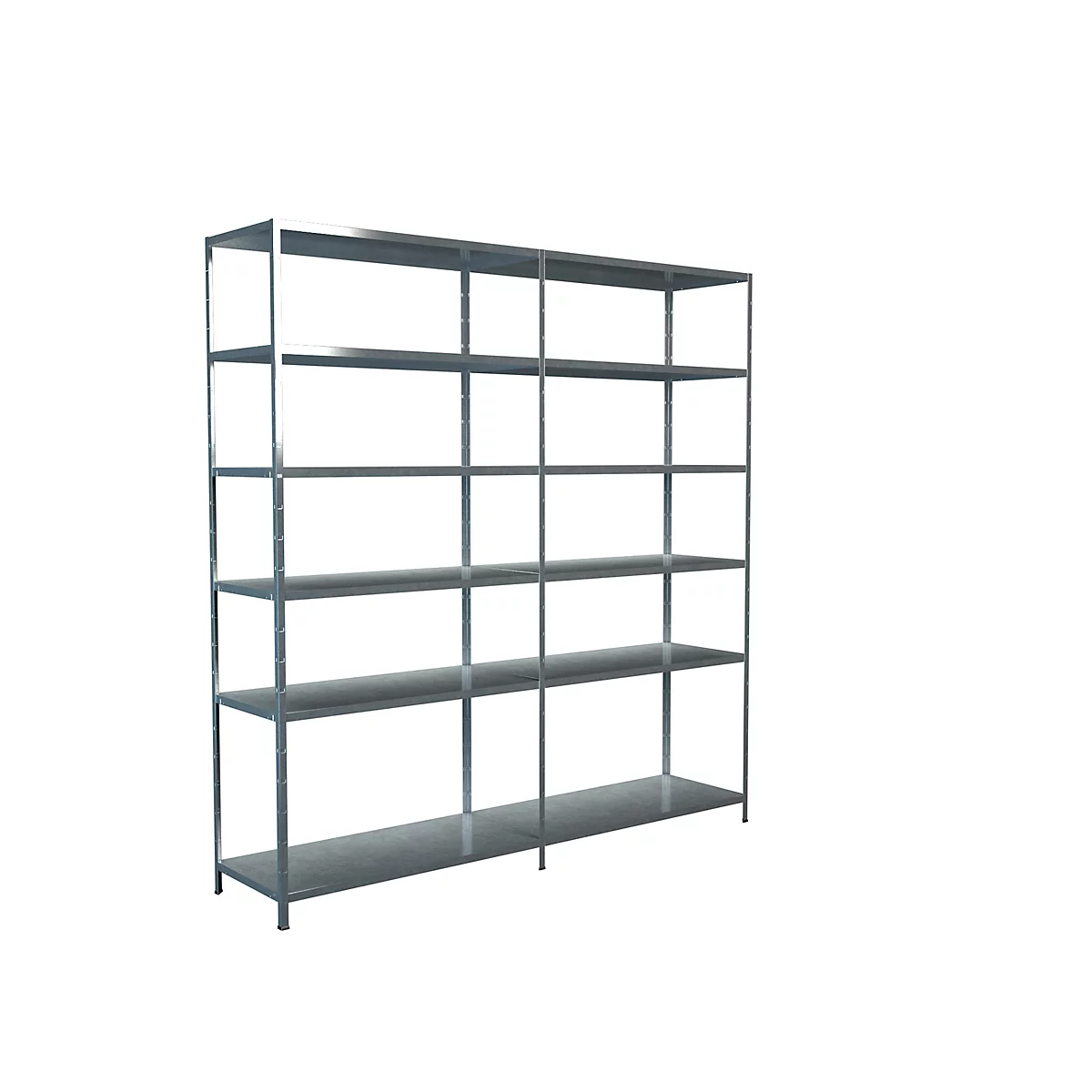 Rayonnage sans boulon, H 2300 x L 2200 x P 500 mm, galvanisé