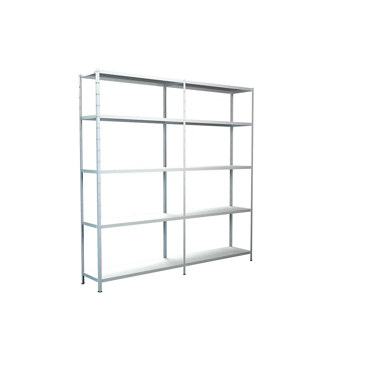 Rayonnage sans vis, H 2000 x L 2000 x P 350 mm, blanc