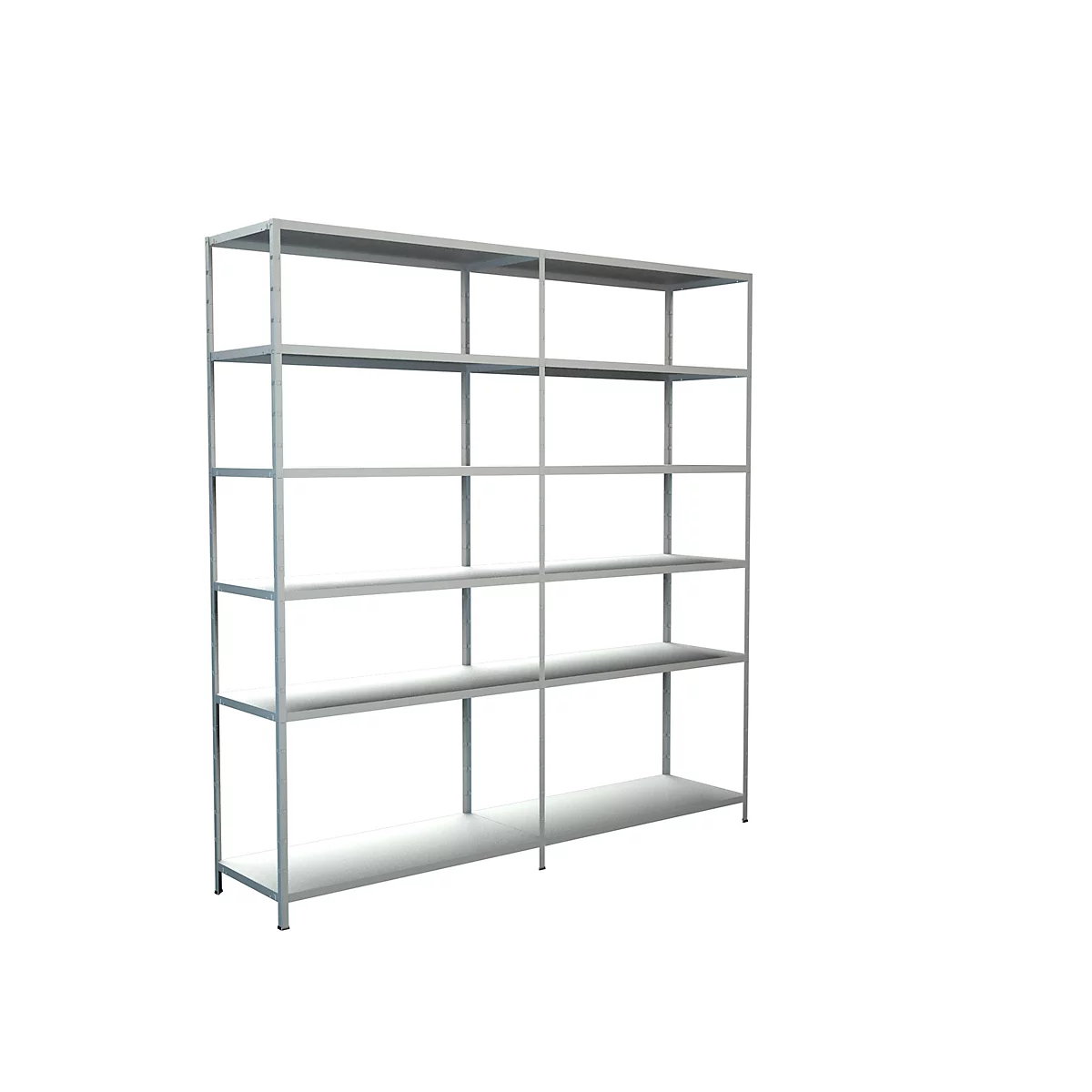 Rayonnage sans vis, H 2300 x L 2200 x P 500 mm, blanc