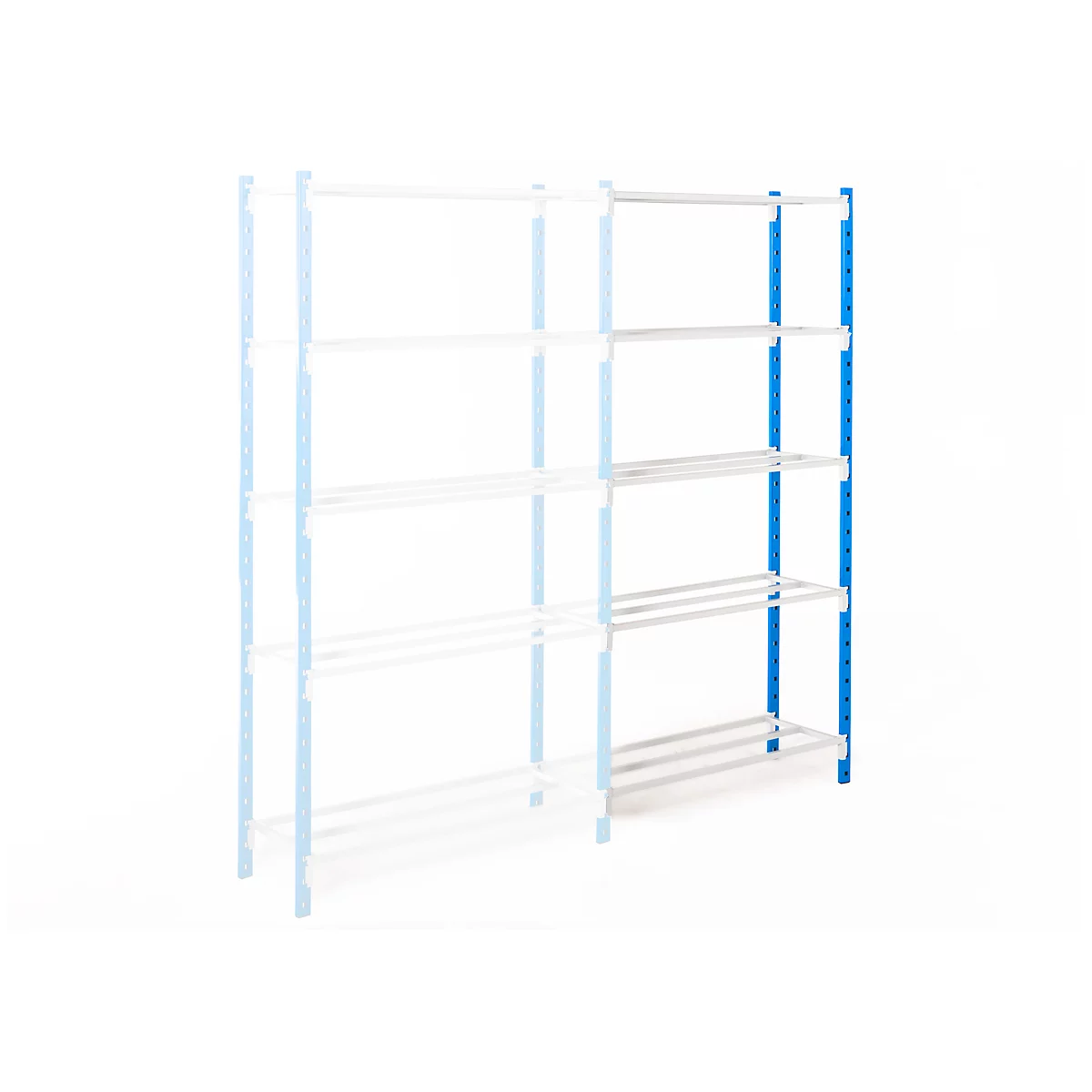 Rayonnage universel à emboîter, module d'extension, 5 tablettes grillagées, cap. du compartiment 115 kg, l. 1250 x H 2000 x P 400 mm