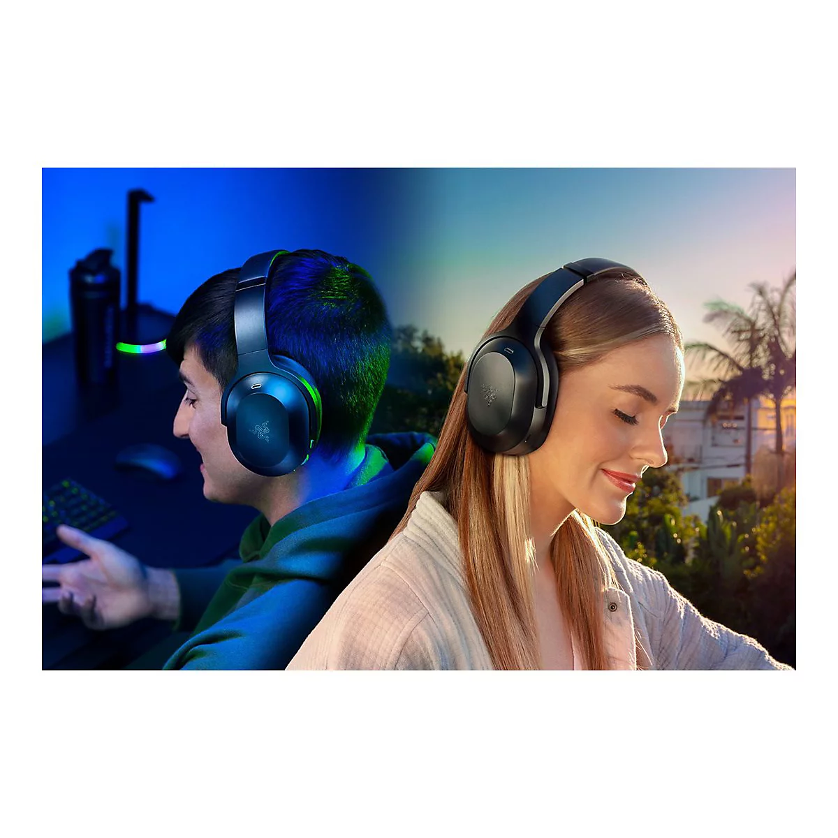 Razer Barracuda Pro - Headset - ohrumschließend - Bluetooth / 2,4 GHz Funkfrequenz - kabellos - aktive Rauschunterdrückung