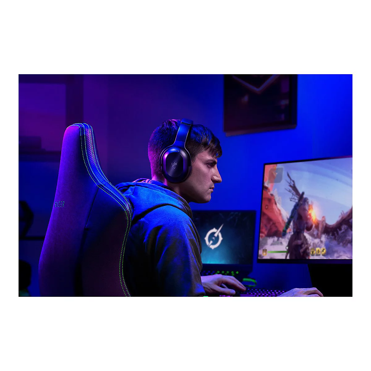 Razer Barracuda Pro - Headset - ohrumschließend - Bluetooth / 2,4 GHz Funkfrequenz - kabellos - aktive Rauschunterdrückung
