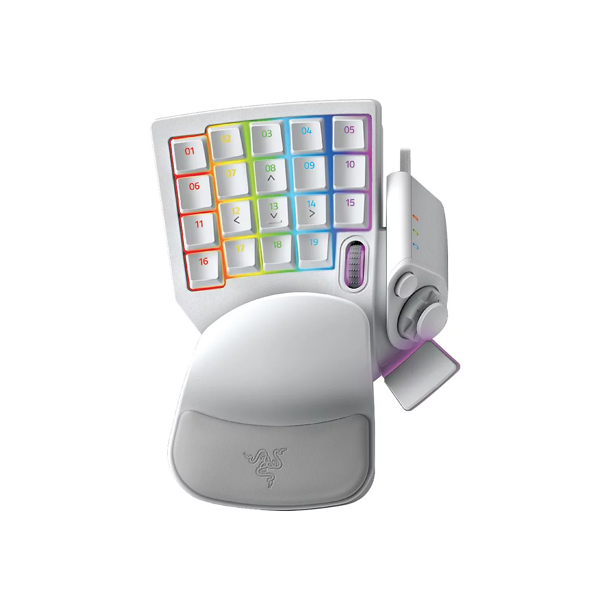Razer Tartarus Pro - Tastenfeld - mit 8-way directional thumbpad, Scroll-Rädchen, Key-Map-Anzeige, Hyperesponse Daumentaste, Leertaste-Aktuator - hintergrundbeleuchtet - USB - Tastenschalter: Razer Analog Optical Switches