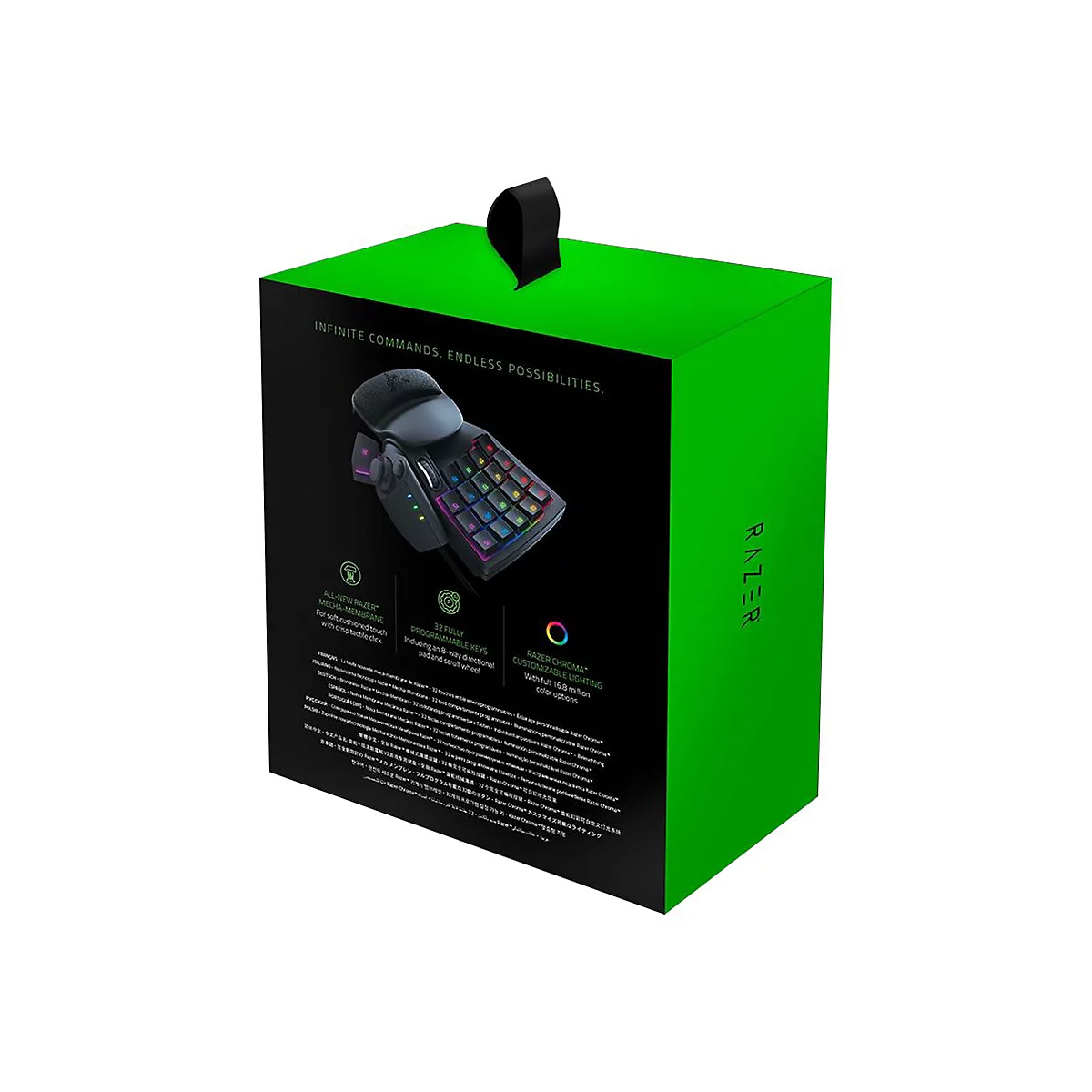 Razer Tartarus V2 - Tastenfeld - mit Scroll-Rädchen, 8-way directional thumbpad - hintergrundbeleuchtet - USB - für Komplett Epic Gaming PC a125