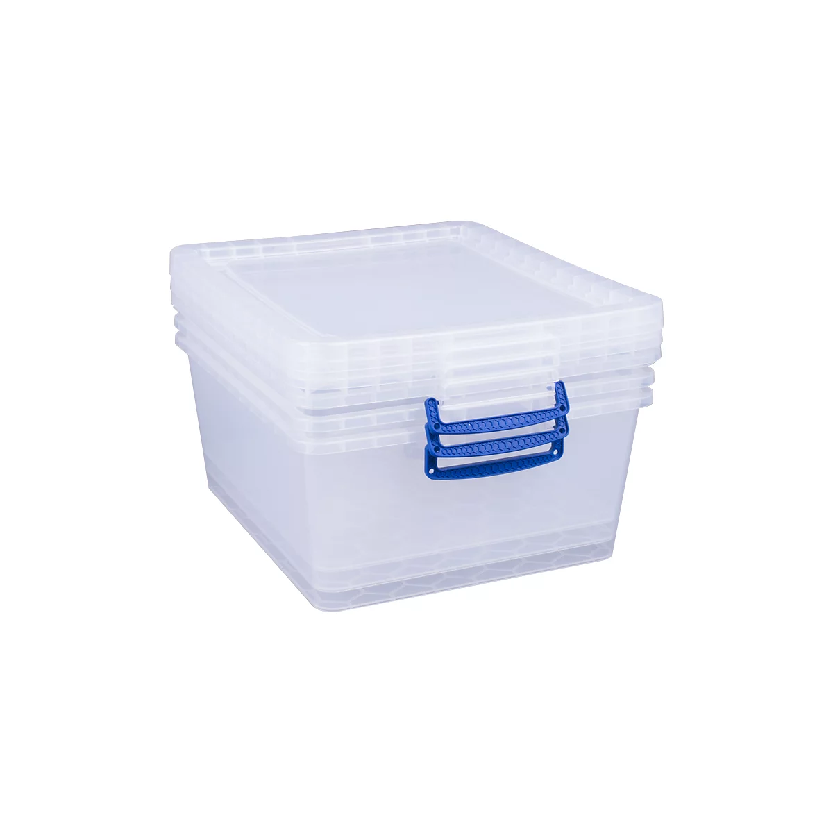 Really Useful Boxes Aufbewahrungsboxen, transparent, mit Deckel, 17,5L, 3 Stück