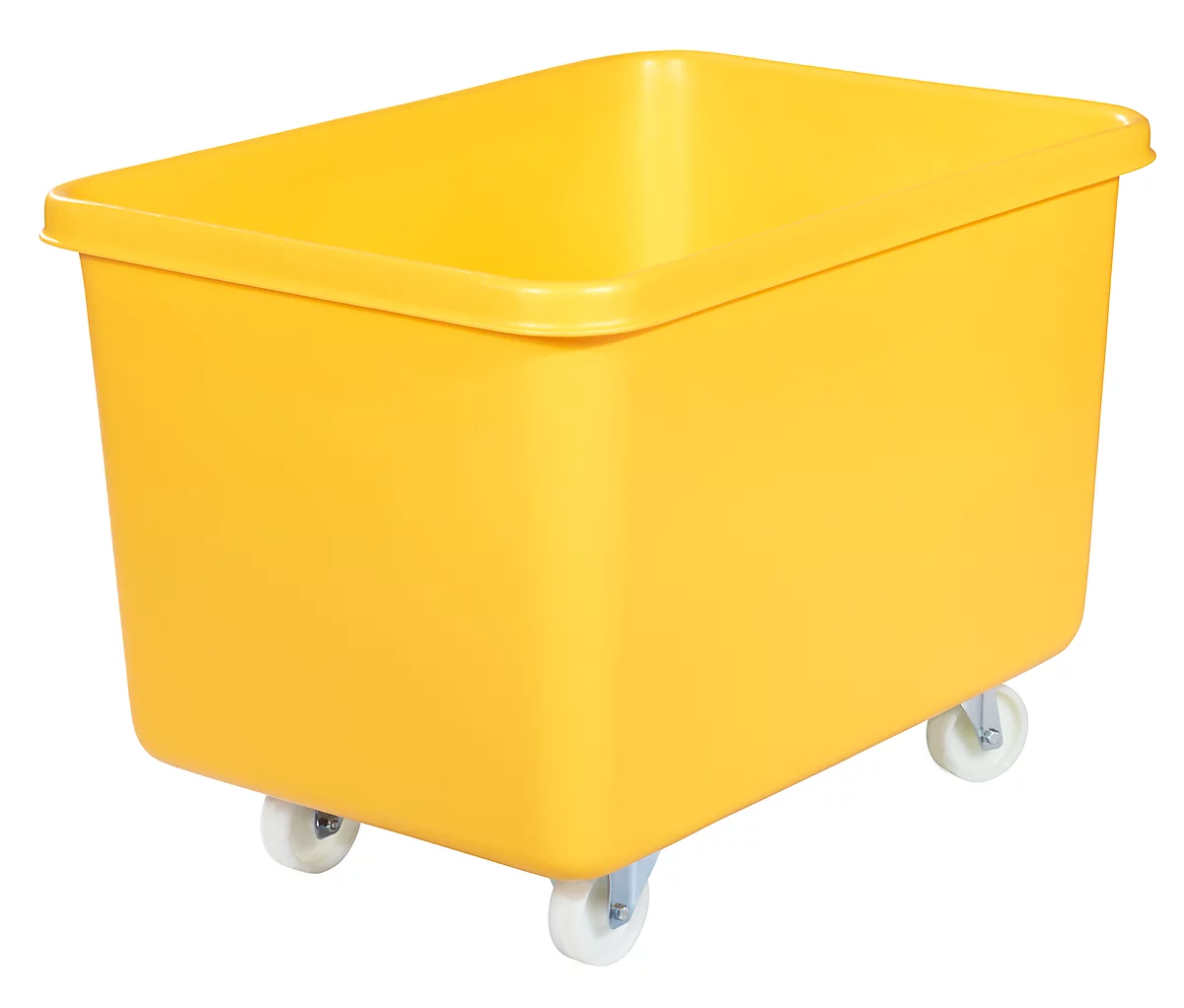 Rechteckbehälter, Kunststoff, fahrbar, 340 l, gelb