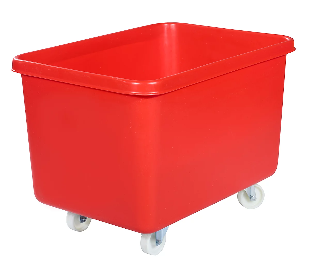 Rechteckbehälter, Kunststoff, fahrbar, 340 l, rot
