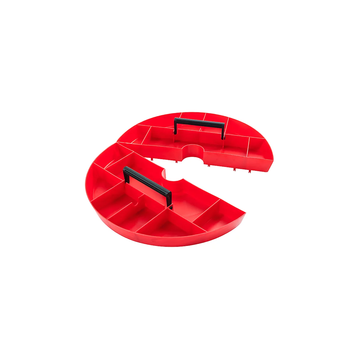 Récipient de rangement Toolbox, plastique, 2 p., rouge, Ø 420 x H 50 mm