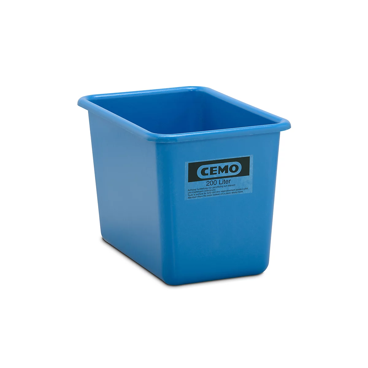 Recipiente rectangular estándar, azul, 200 l alto