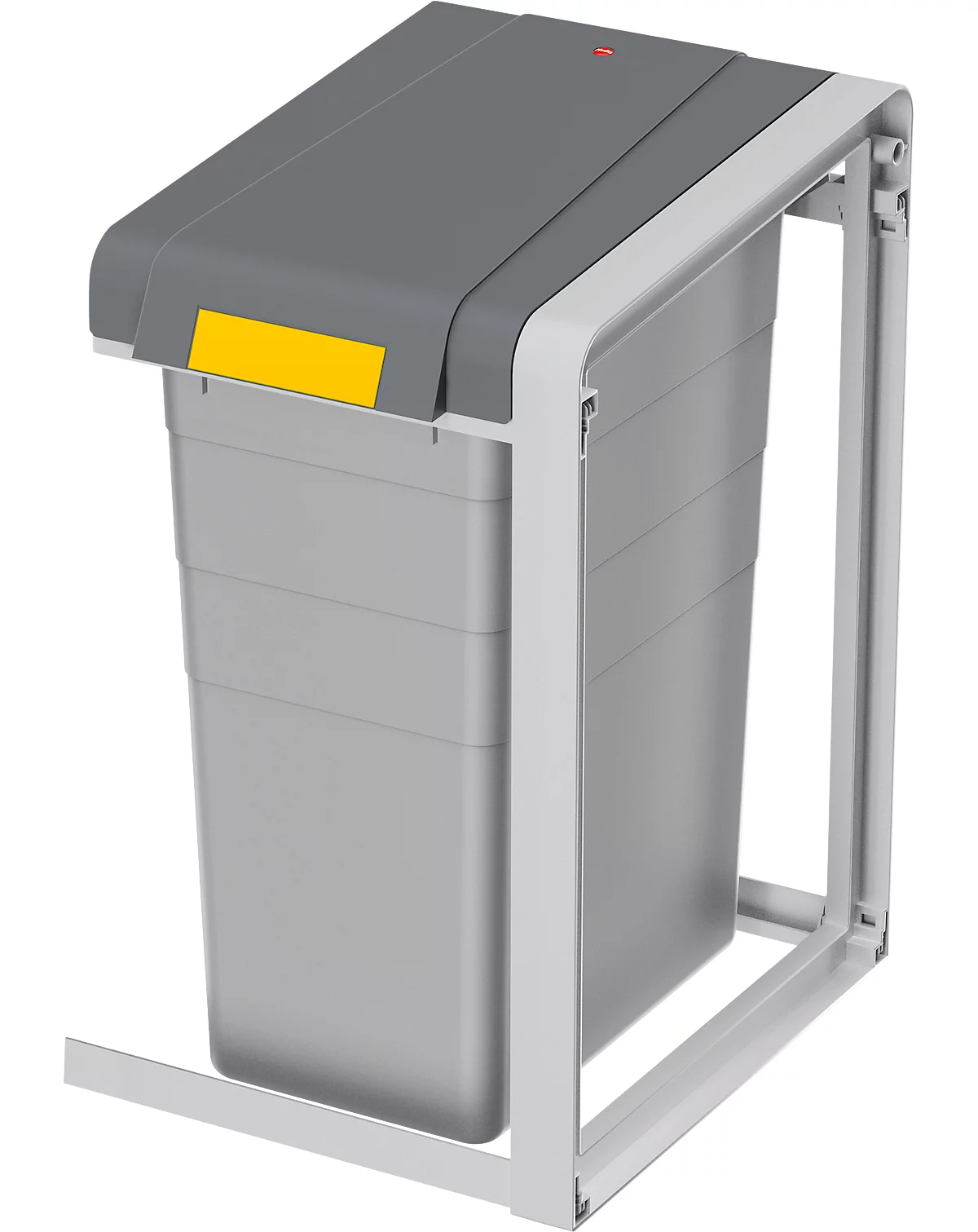 Recogedor de residuos reciclables Hailo ProfiLine Öko XL, módulo adicional, volumen 38 l, con cubo interior, L 395 x A 355 x A 560 mm, plástico, gris
