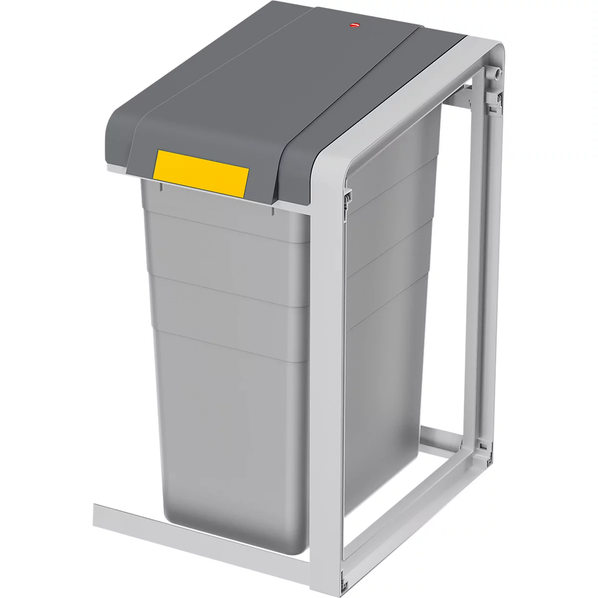 Recogedor de residuos reciclables Hailo ProfiLine Öko XL, módulo adicional, volumen 38 l, con cubo interior, L 395 x A 355 x A 560 mm, plástico, gris