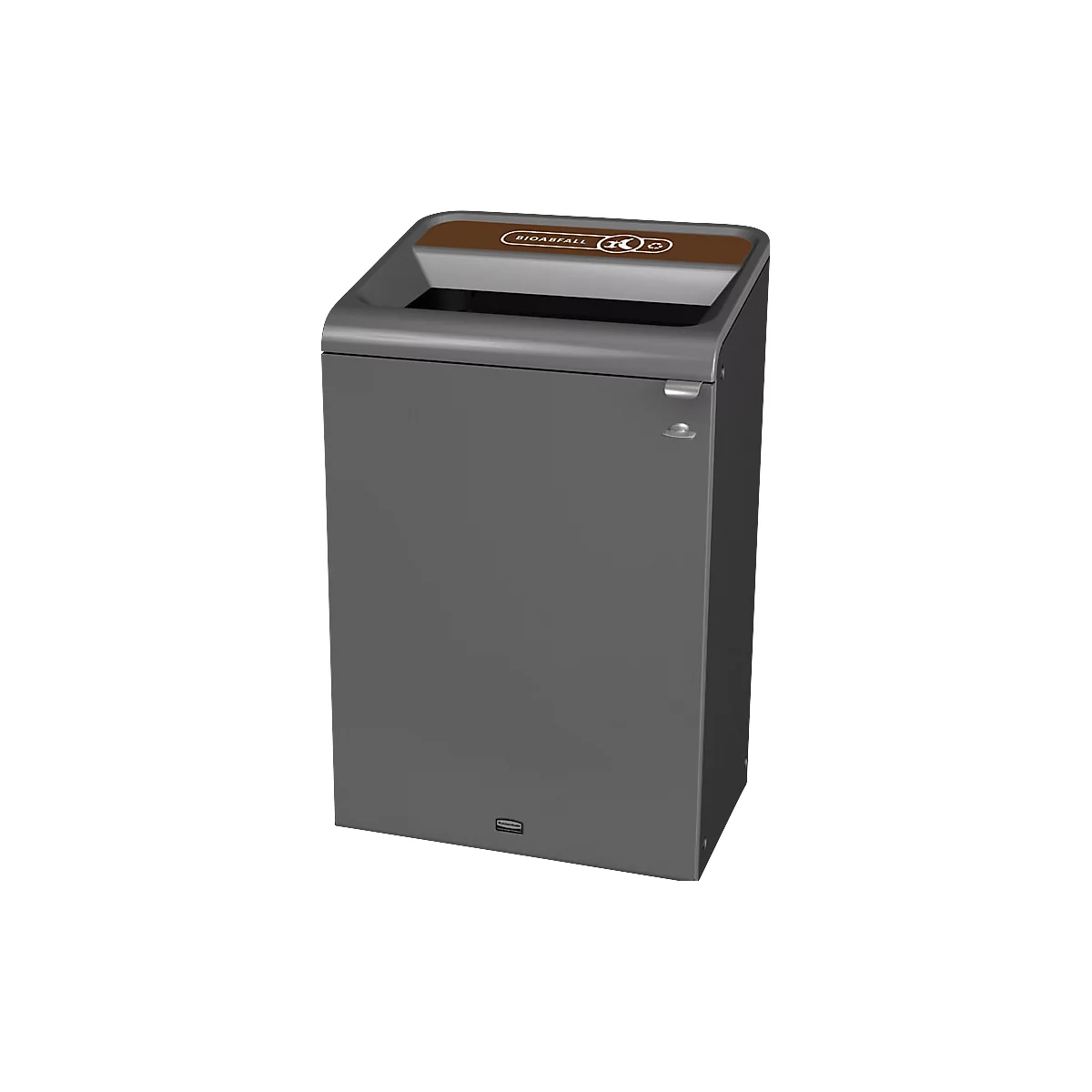 Recyclingstation Rubbermaid Configure, für Bioabfall, 125 l, Magnetverbindung, B 495 x T 610 x H 975 mm, braun
