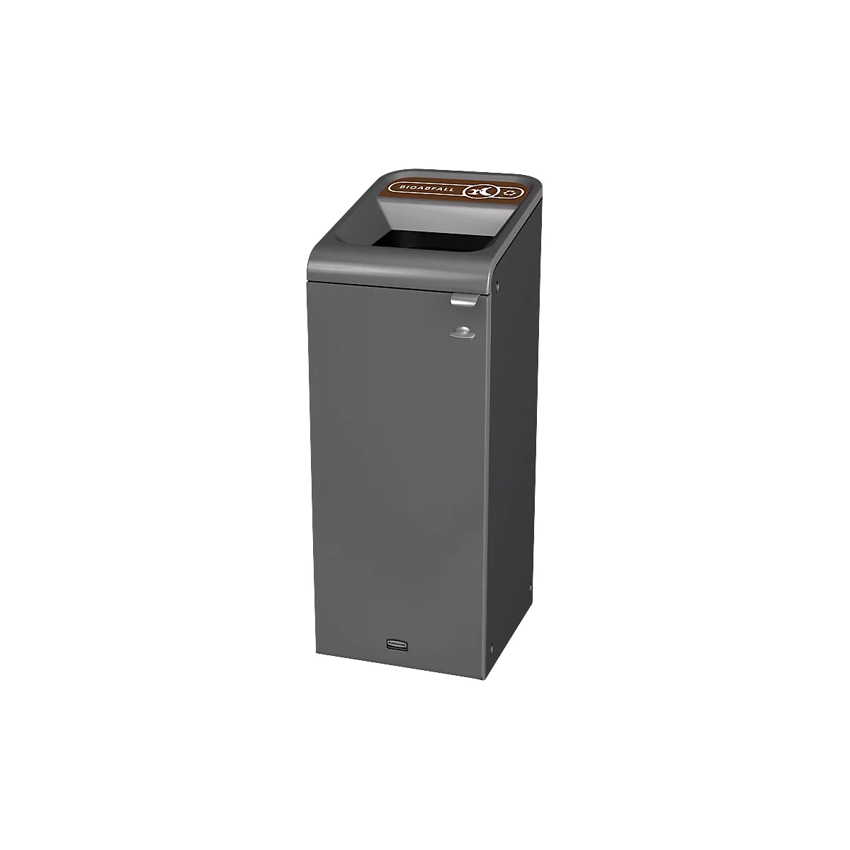 Recyclingstation Rubbermaid Configure, für Bioabfall, 57 l, Magnetverbindung, B 495 x T 367 x H 975 mm, braun