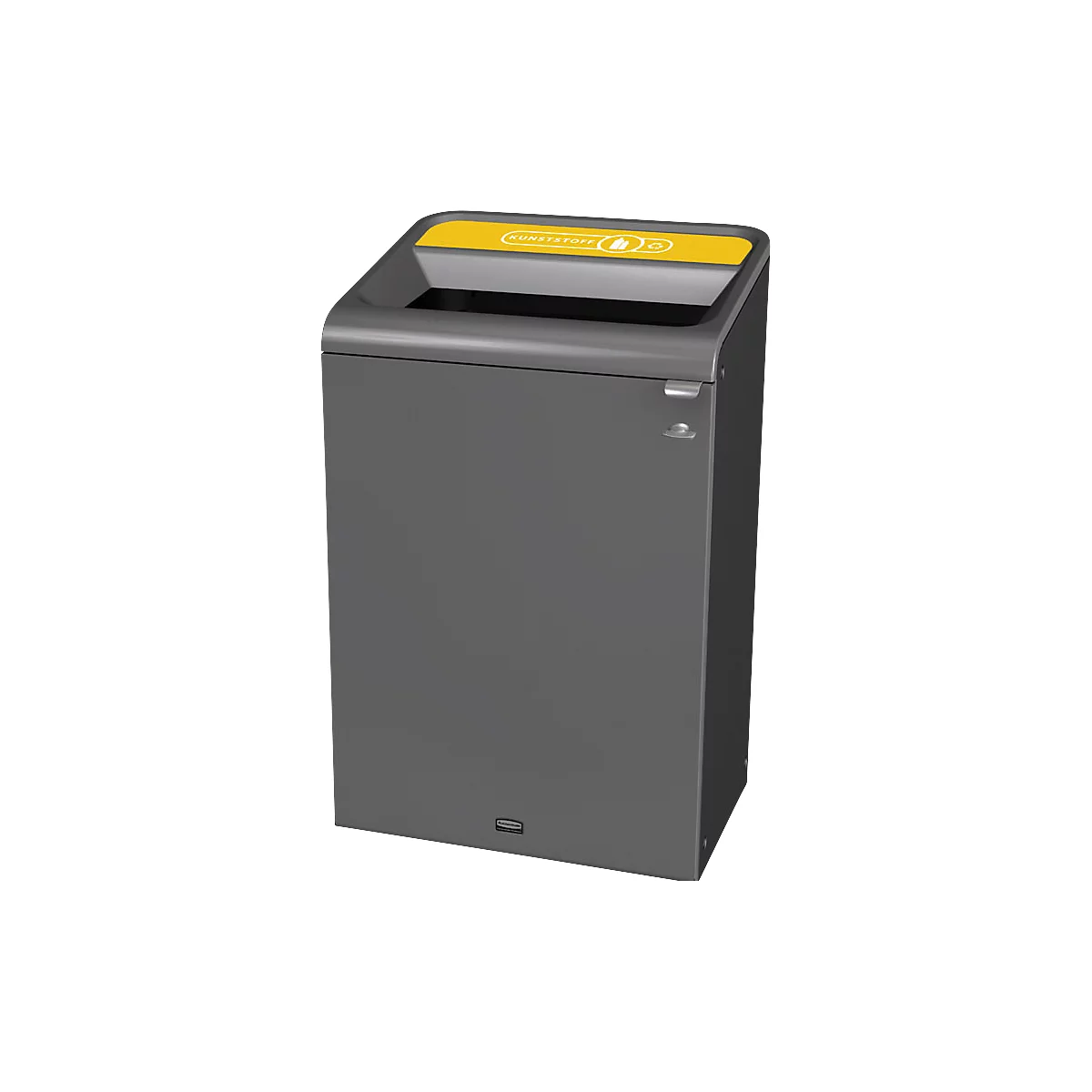 Recyclingstation Rubbermaid Configure, für Kunststoff, 125 l, Magnetverbindung, B 495 x T 610 x H 975 mm, gelb