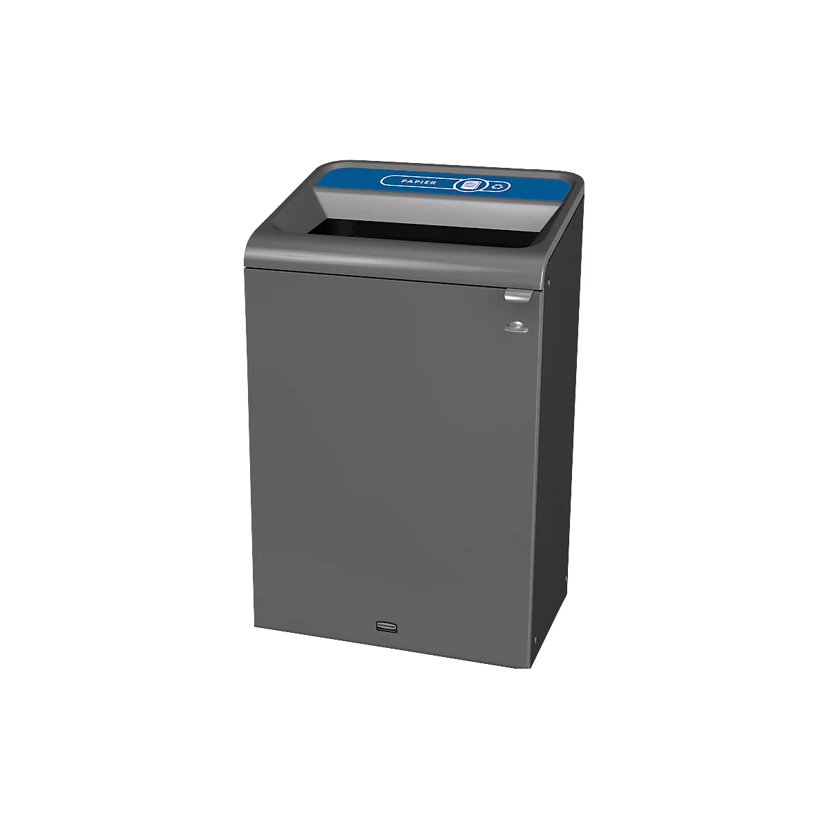 Recyclingstation Rubbermaid Configure, für Papier, 125 l, Magnetverbindung, B 495 x T 610 x H 975 mm, blau
