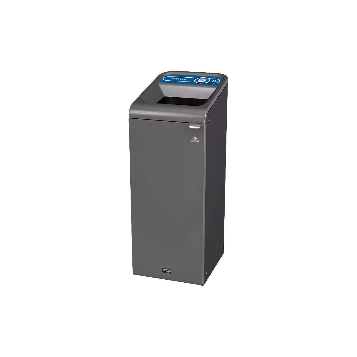 Recyclingstation Rubbermaid Configure, für Papier, 57 l, Magnetverbindung, B 495 x T 367 x H 975 mm, blau