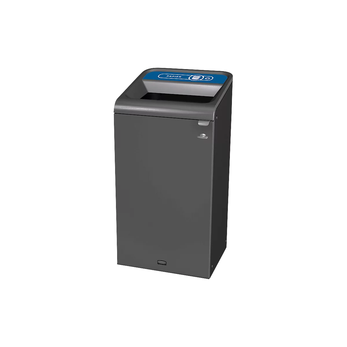 Recyclingstation Rubbermaid Configure, für Papier, 87 l, Magnetverbindung, B 495 x T 489 x H 975 mm, blau