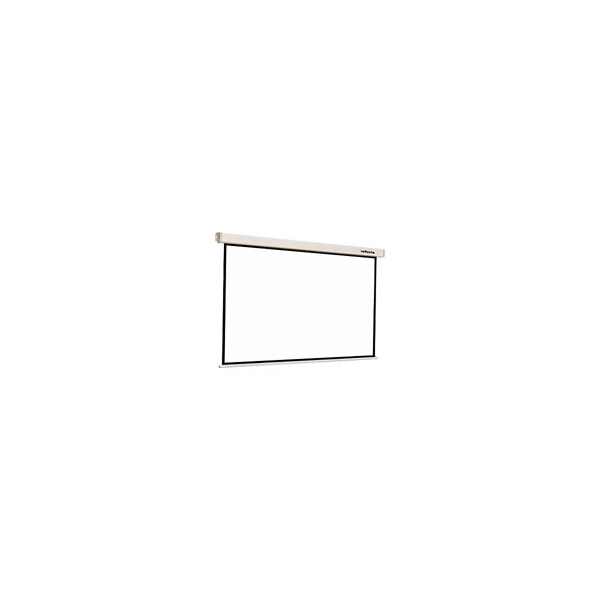 Leinwand mit weiÃŸem Tuch und schwarzem Rahmen, Marke reflecta.