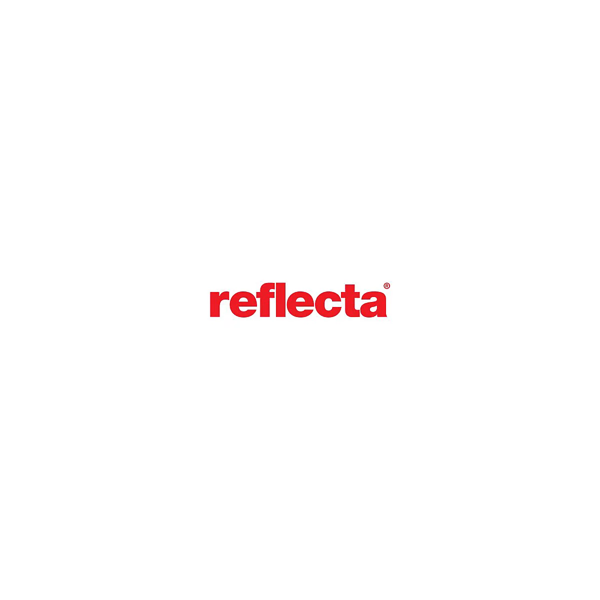 Rotes Markenlogo von reflecta auf weißem Hintergrund.