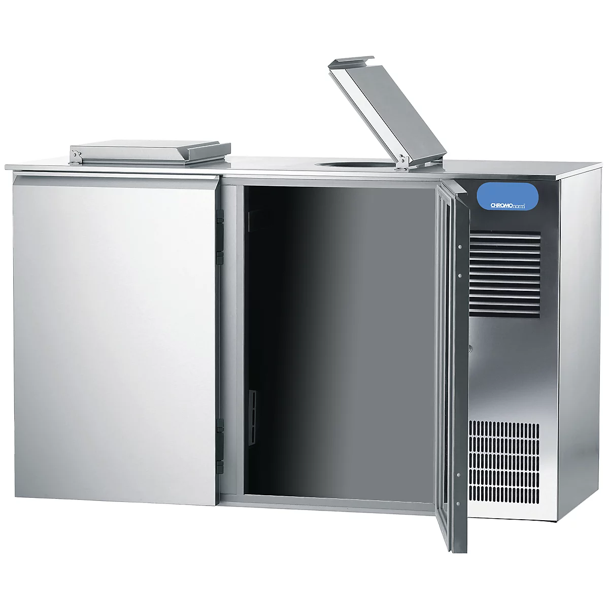 Refroidisseur de déchets 1 x 120 L, inox
