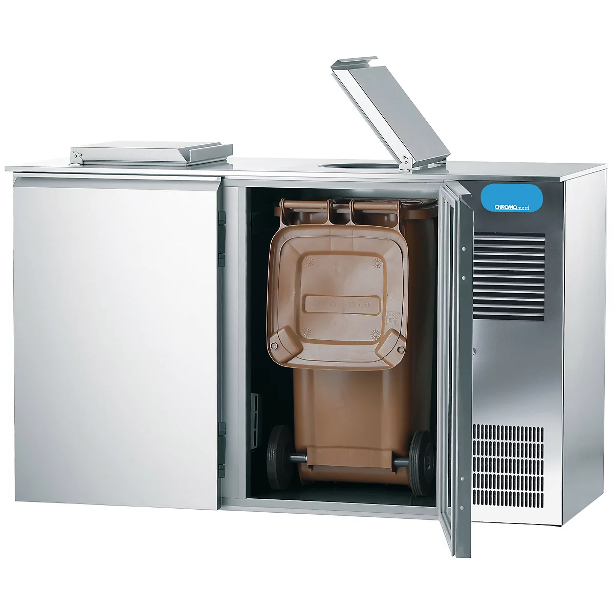 Refroidisseur de déchets 1 x 120 L, inox