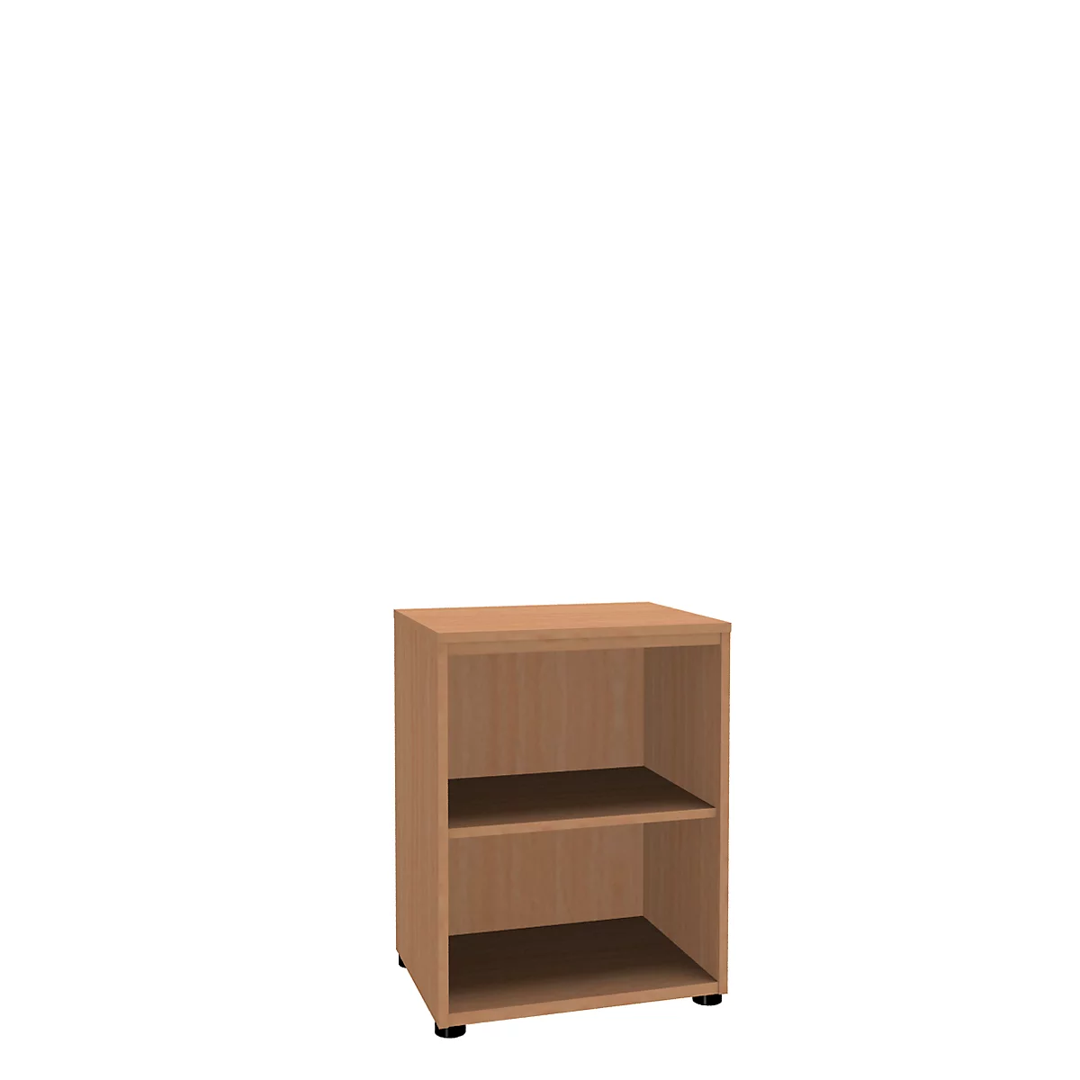 Regal, einteilig, B 600 mm, 2 OH, Buche-Dekor