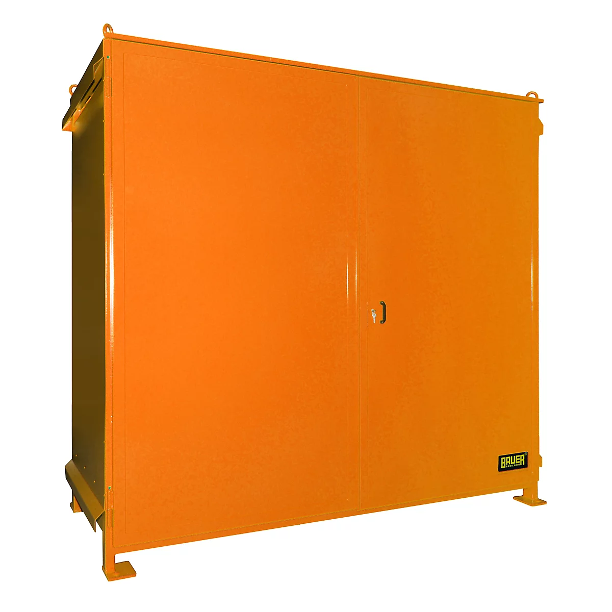 Regalcontainer BAUER CEN 29-2, Stahl, Doppelflügeltor, B 3175 x T 1480 x H 2980 mm, orange