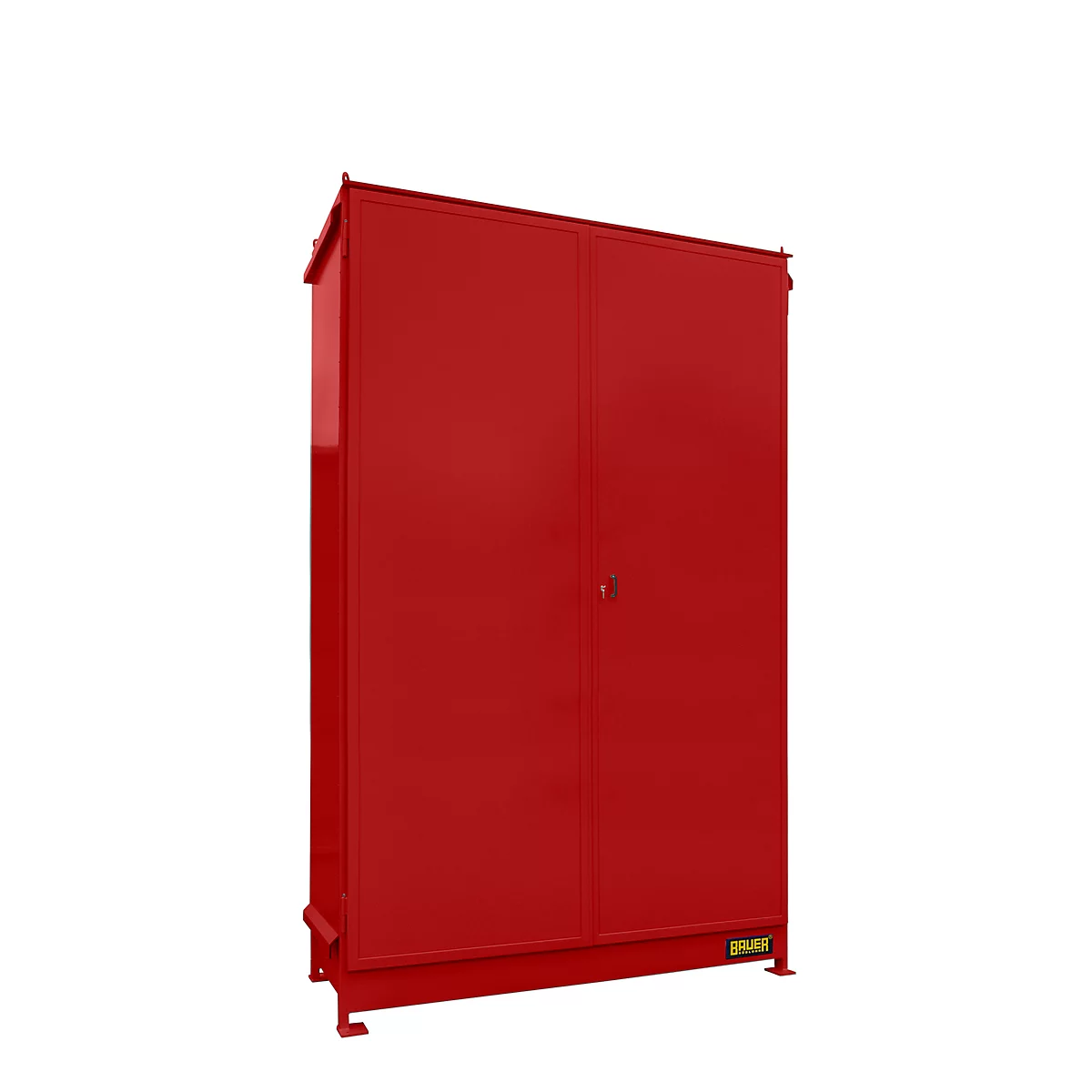 Regalcontainer BAUER CEN 29-3 IBC, Stahl, Doppelflügeltor, B 3565 x T 1585 x H 4950 mm, rot
